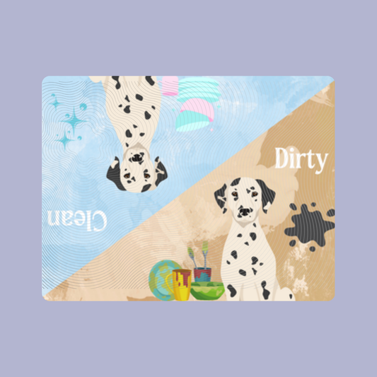 Dalmation Dog Clean & Dirty Fridge Magnet Set 3 Pack