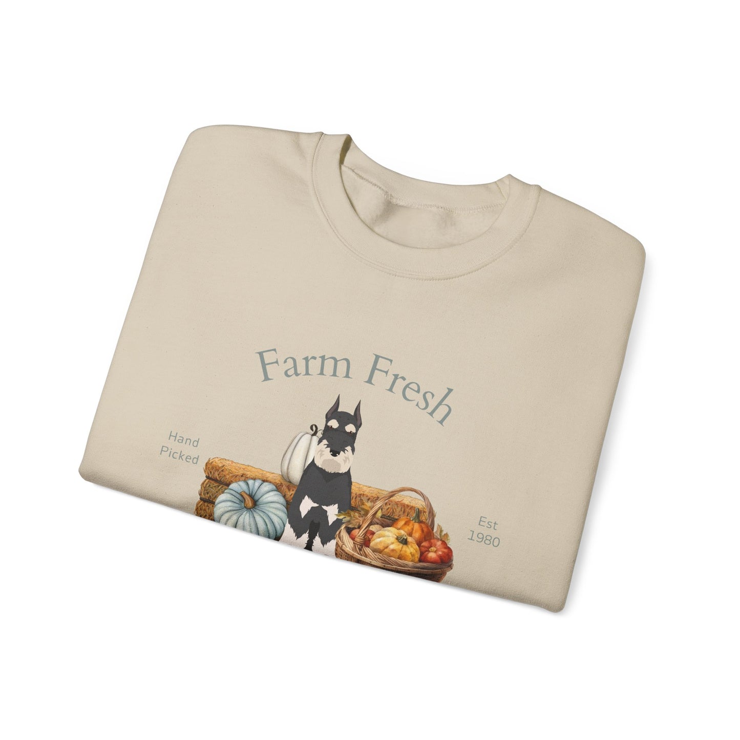 Schnauzer Dog Fall Farm Fresh Unisex Heavy Blend Crewneck Sweatshirt