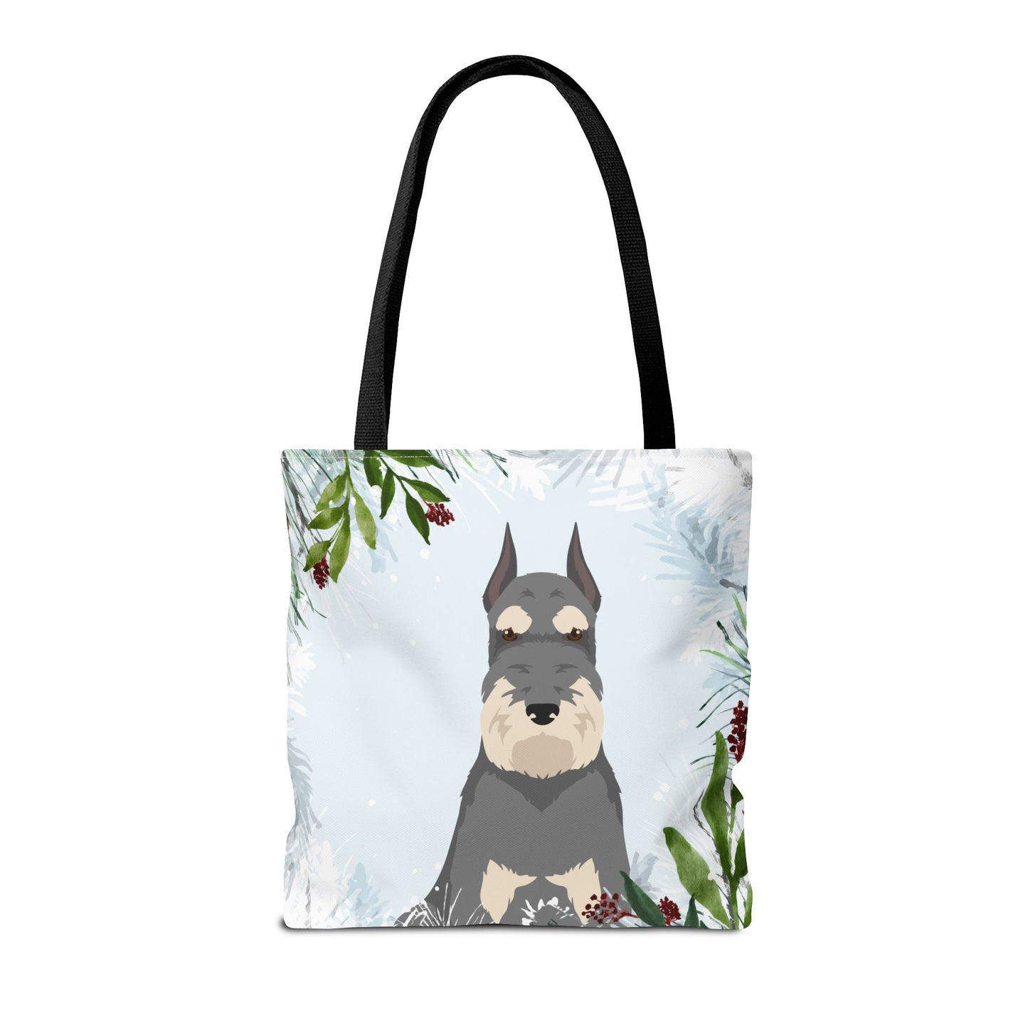 Schnauzer Dog Christmas Holiday Tote Bag 16x16