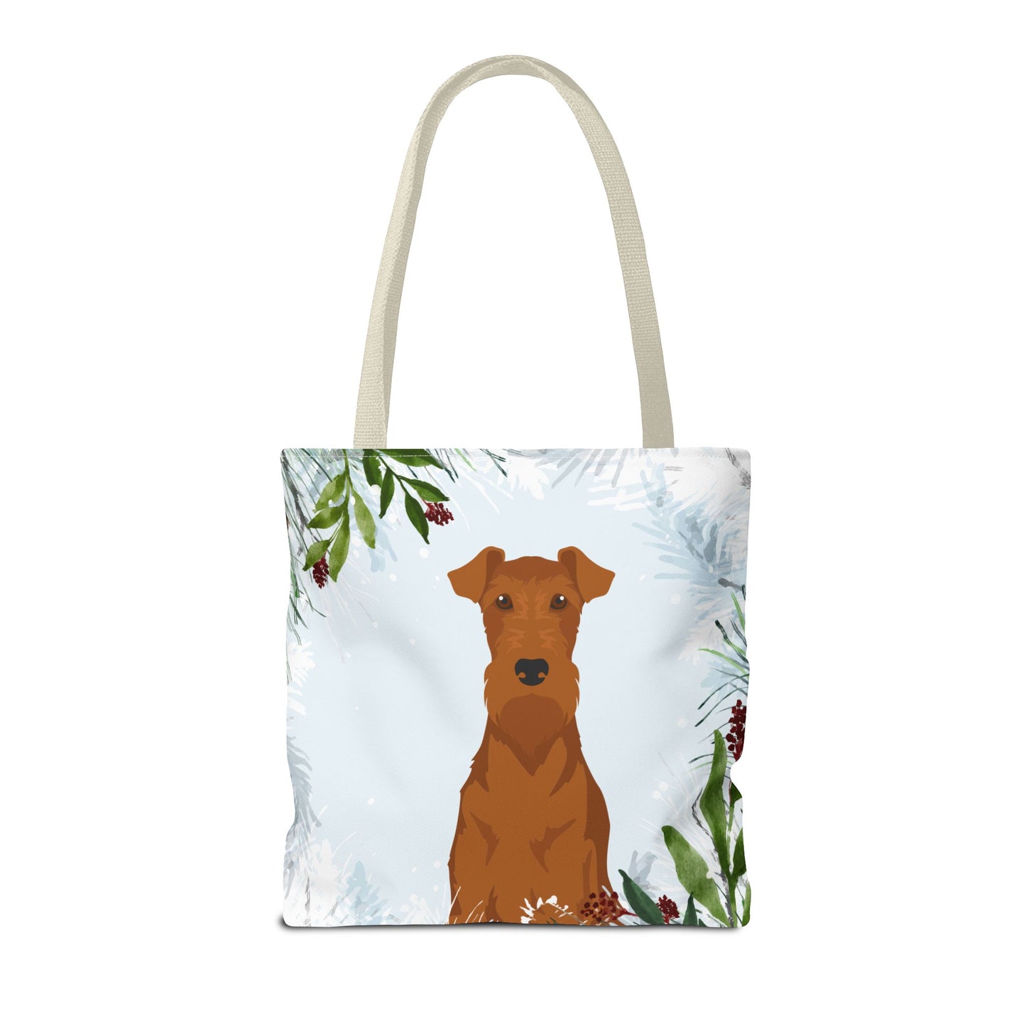 Irish Terrier Dog Christmas Holiday Tote Bag 16x16