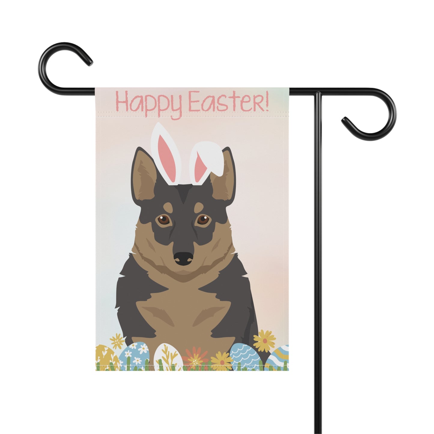 Swedish Vallhund Dog Happy Easter Garden Flag