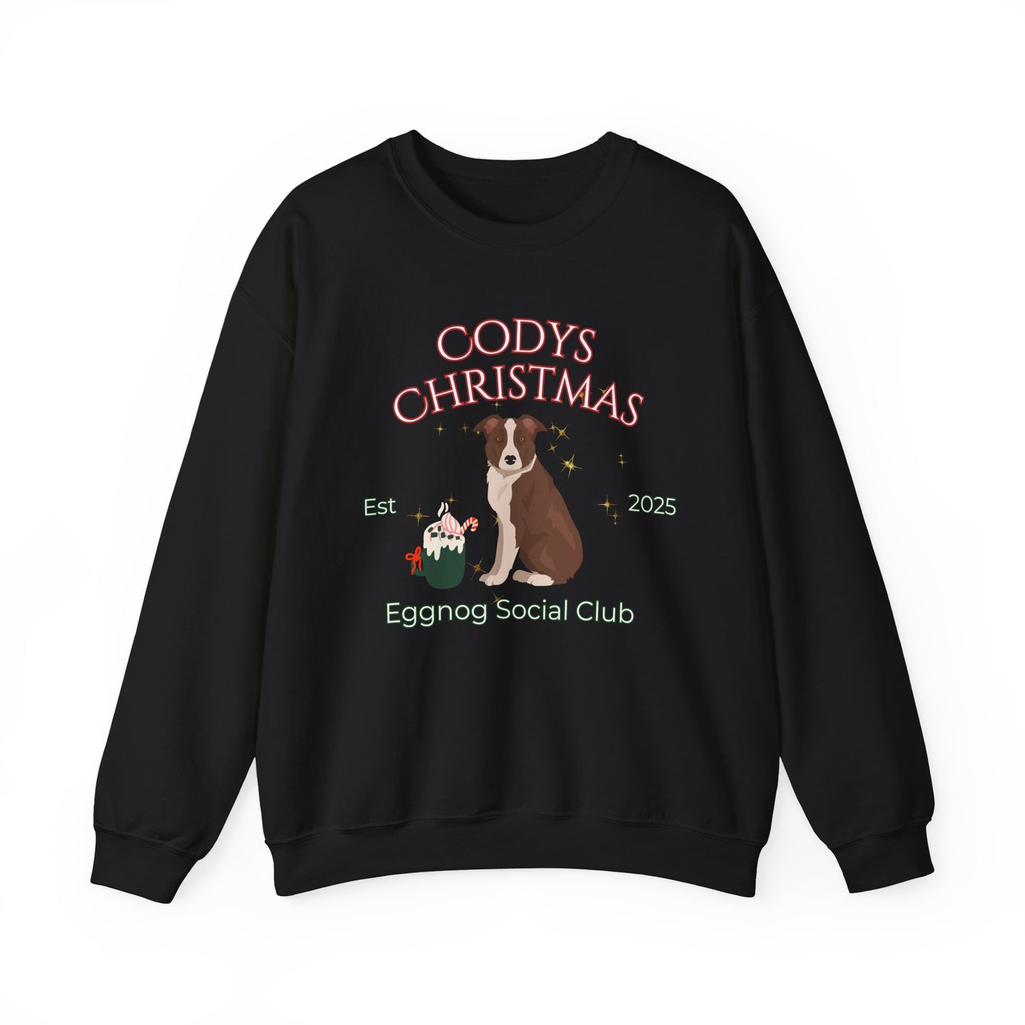 McNab Dog Christmas Social Club Unisex Heavy Blend Crewneck Sweatshirt Custom Name