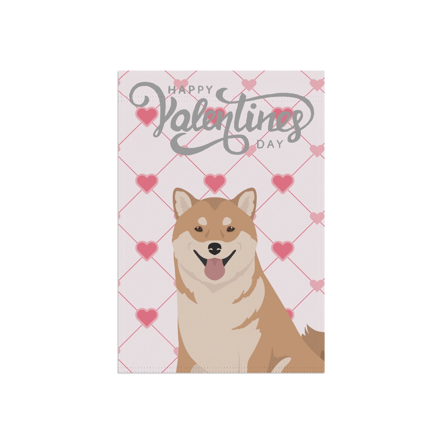 Shiba Inu Dog Valentines Day Garden Flag