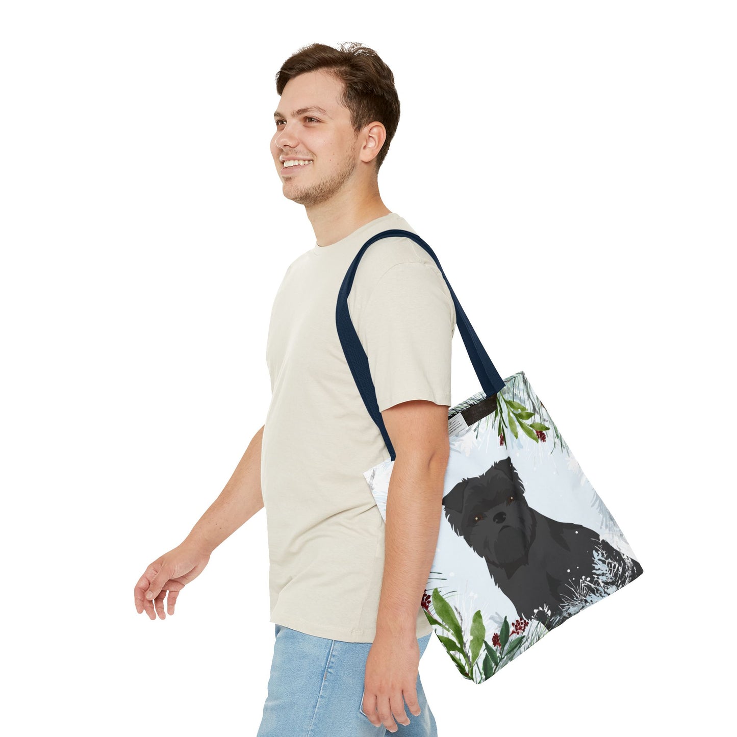 Affenpinscher Dog Christmas Holiday Tote Bag 16x16