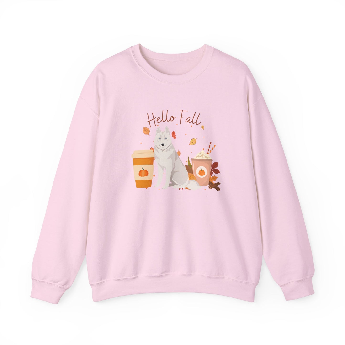 Siberian Husky Dog Fall Halloween Unisex Heavy Blend Crewneck Sweatshirt