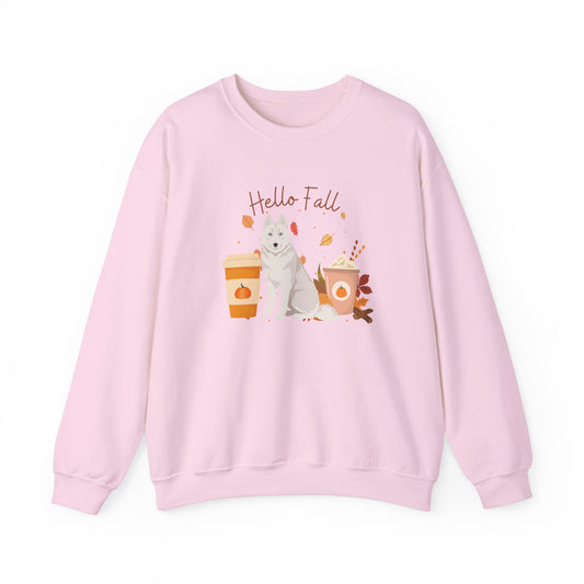 Siberian Husky Dog Fall Halloween Unisex Heavy Blend Crewneck Sweatshirt