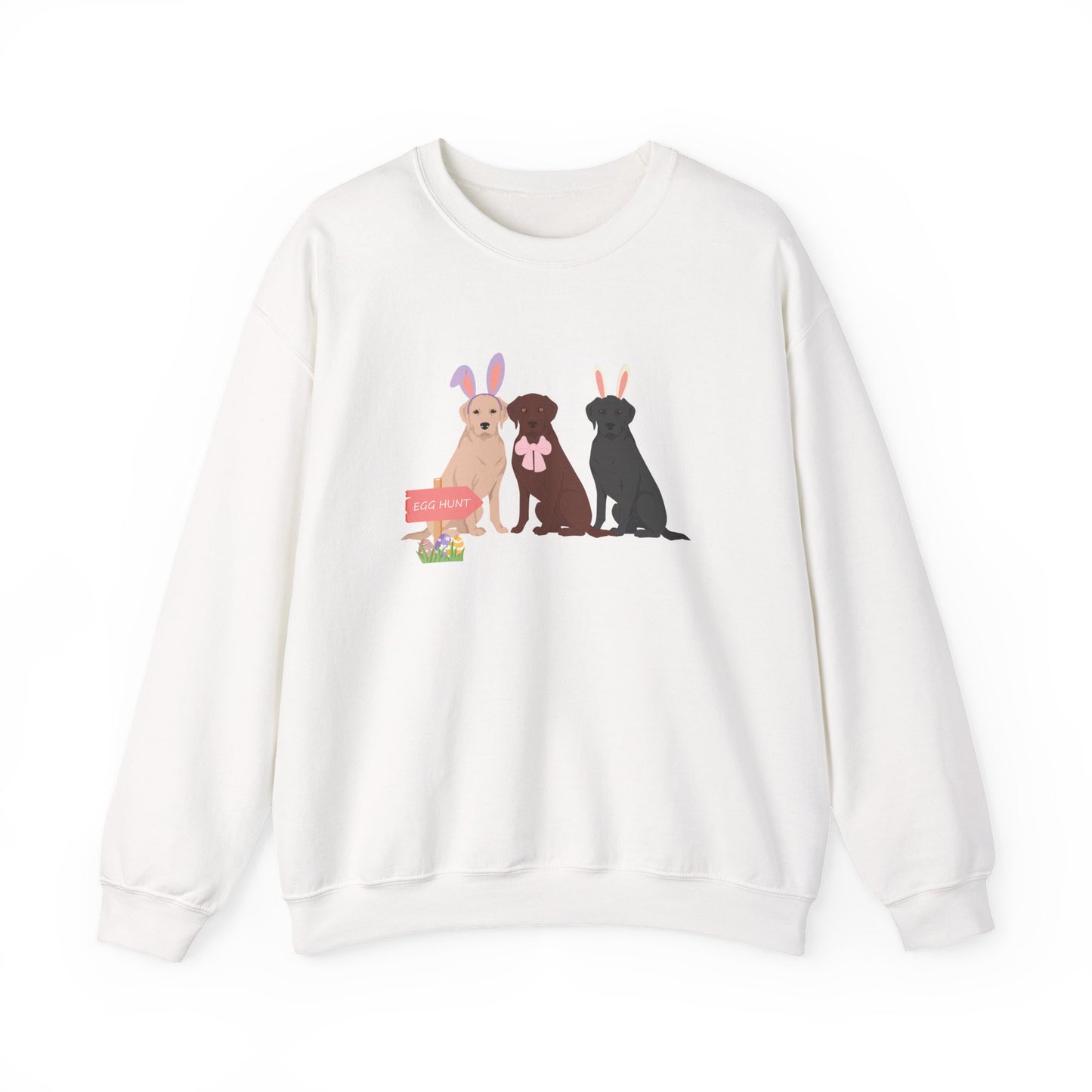 Labrador Retriever Dog Easter Unisex Heavy Blend Crewneck Sweatshirt, easter, Cute Dog Mom Gift