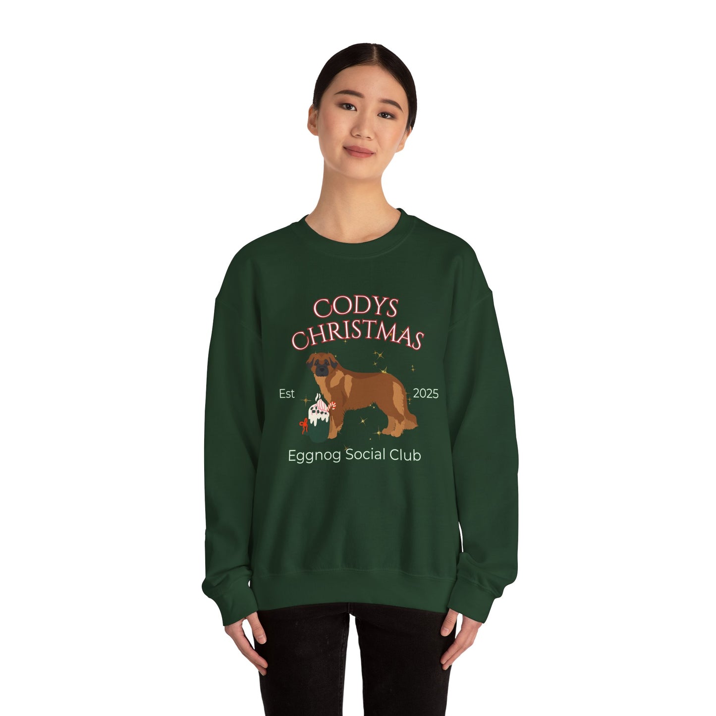 Estrela Mountain Dog Dog Christmas Social Club Unisex Heavy Blend Crewneck Sweatshirt Custom Name