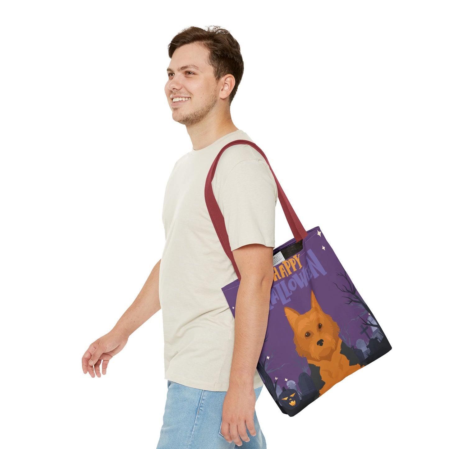 Australian Terrier Dog Happy Halloween Tote Bag 16x16