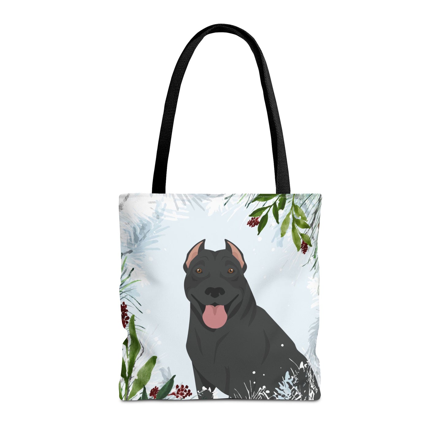 Pit Bull Dog Christmas Holiday Tote Bag 16x16