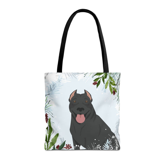 Pit Bull Dog Christmas Holiday Tote Bag 16x16