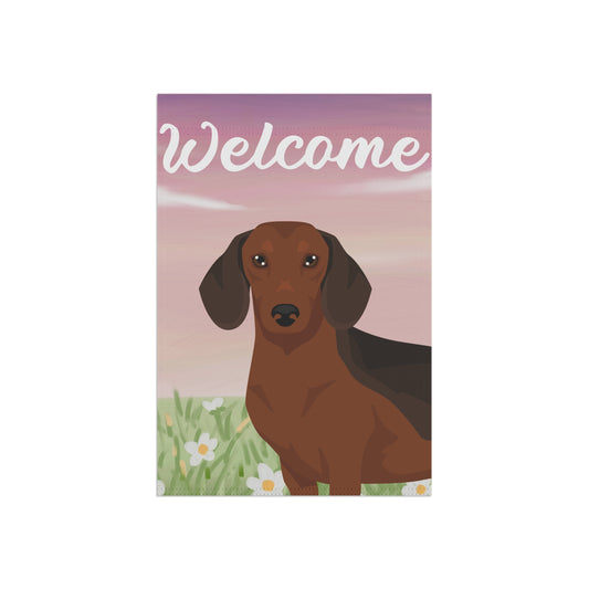 Dachshund Dog Welcome Garden Flag