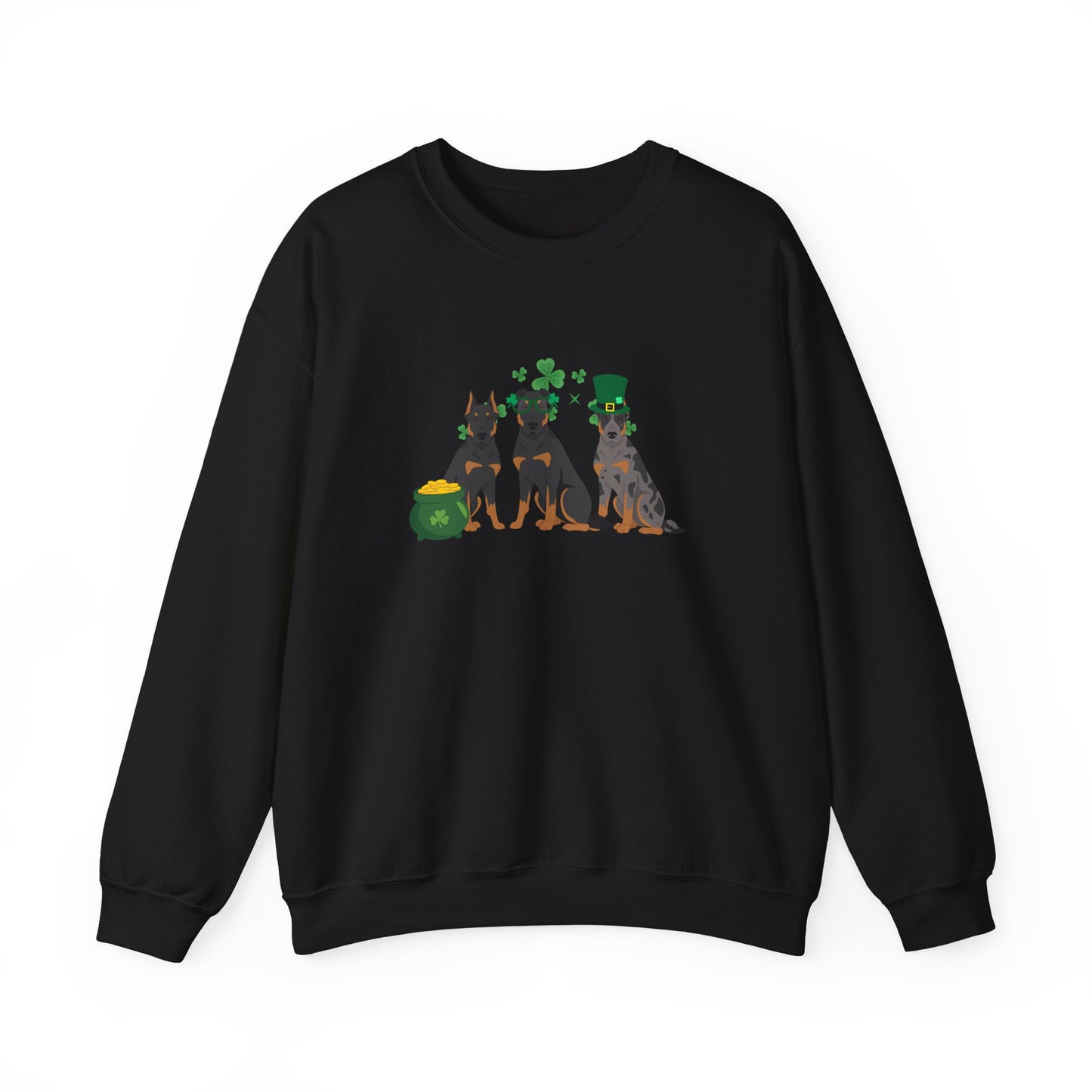 Beauceron Dog St Patricks Day Unisex Heavy Blend Crewneck Sweatshirt, St Pattys day, Cute Dog Mom Gift