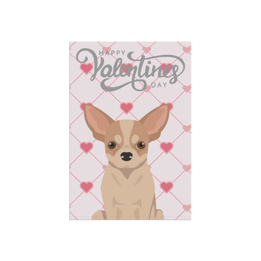 Chihuahua Dog Valentines Day Garden Flag