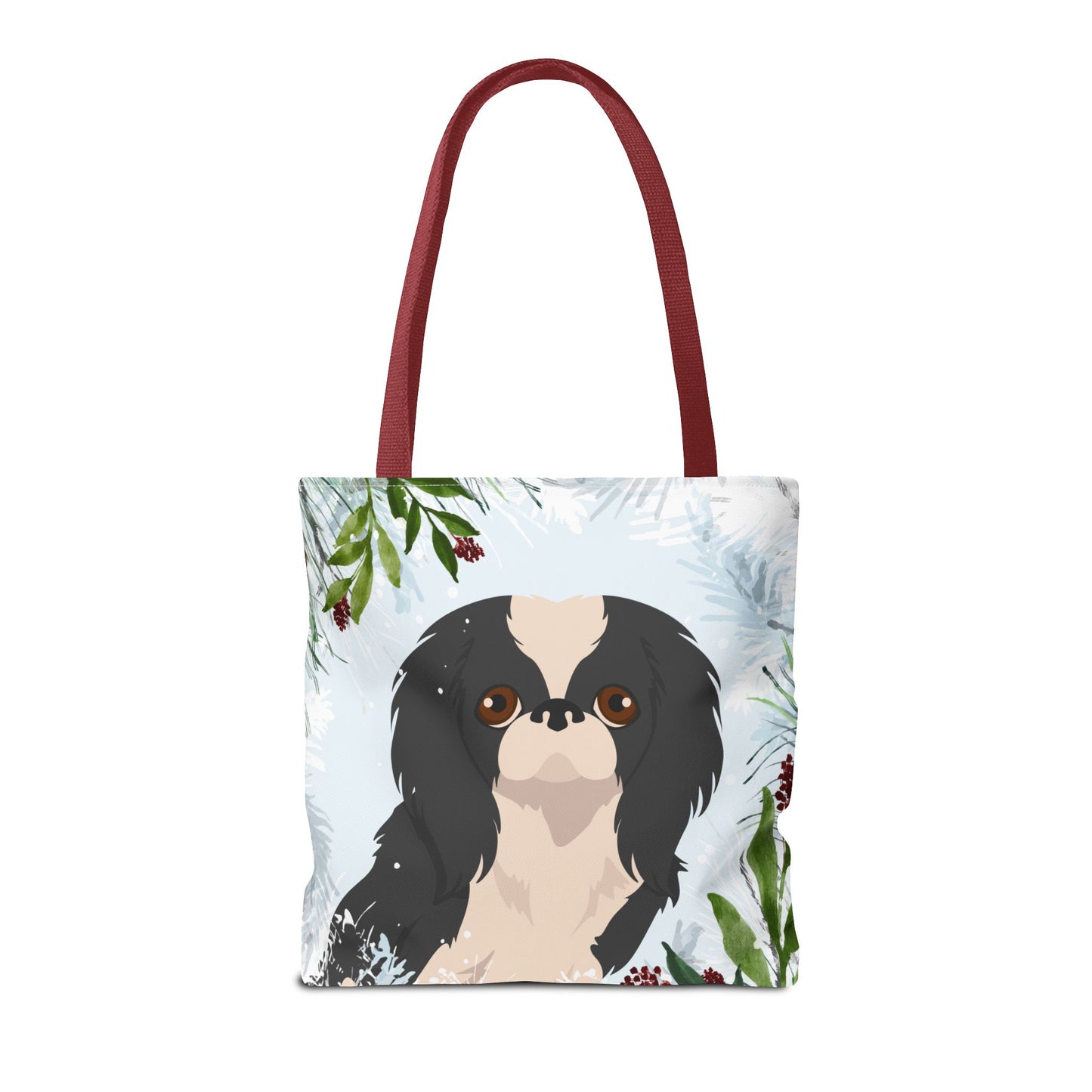 Japanese Chin Dog Christmas Holiday Tote Bag 16x16