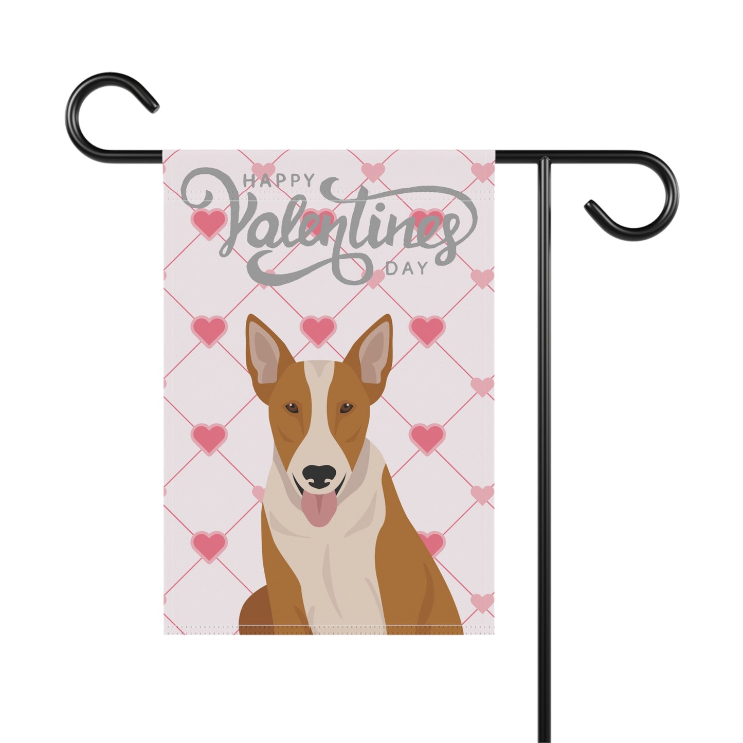 Bull Terrier Dog Valentines Day Garden Flag
