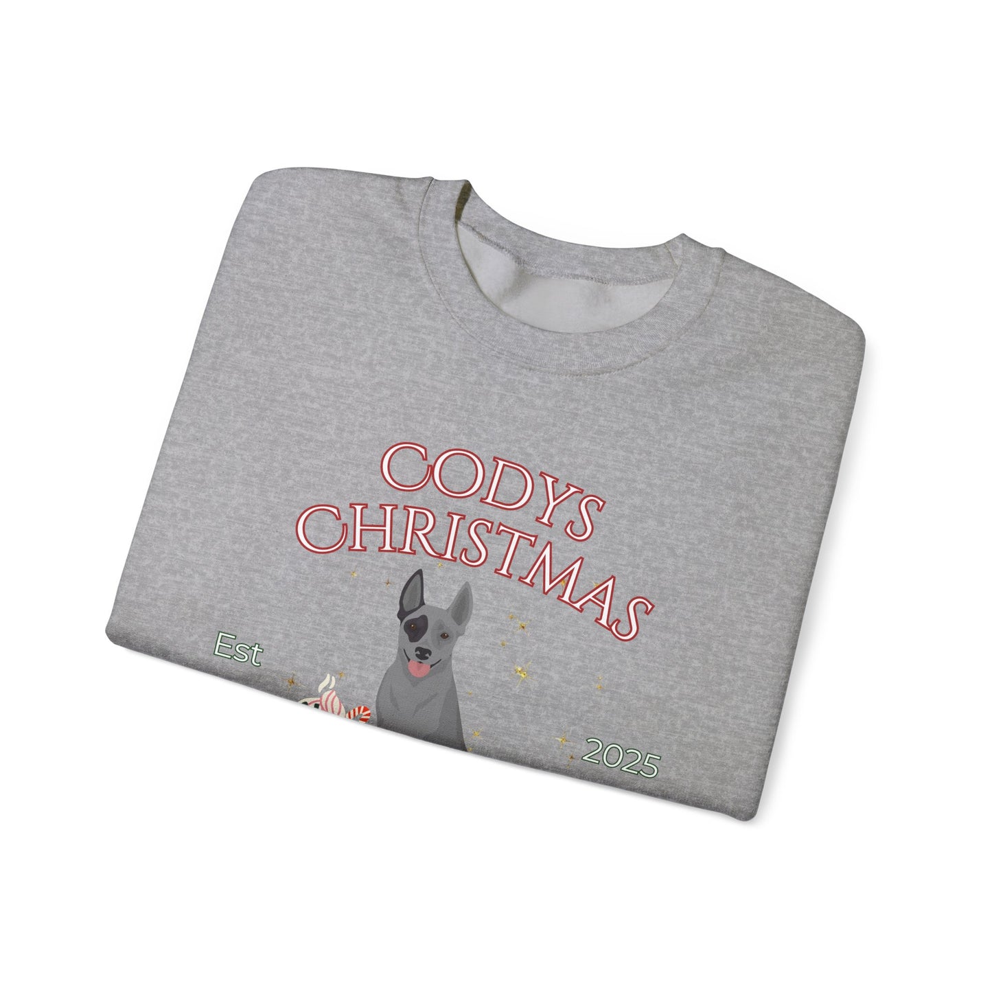 Australian Stumpy Tail Cattle Dog Dog Christmas Social Club Unisex Heavy Blend Crewneck Sweatshirt Custom Name