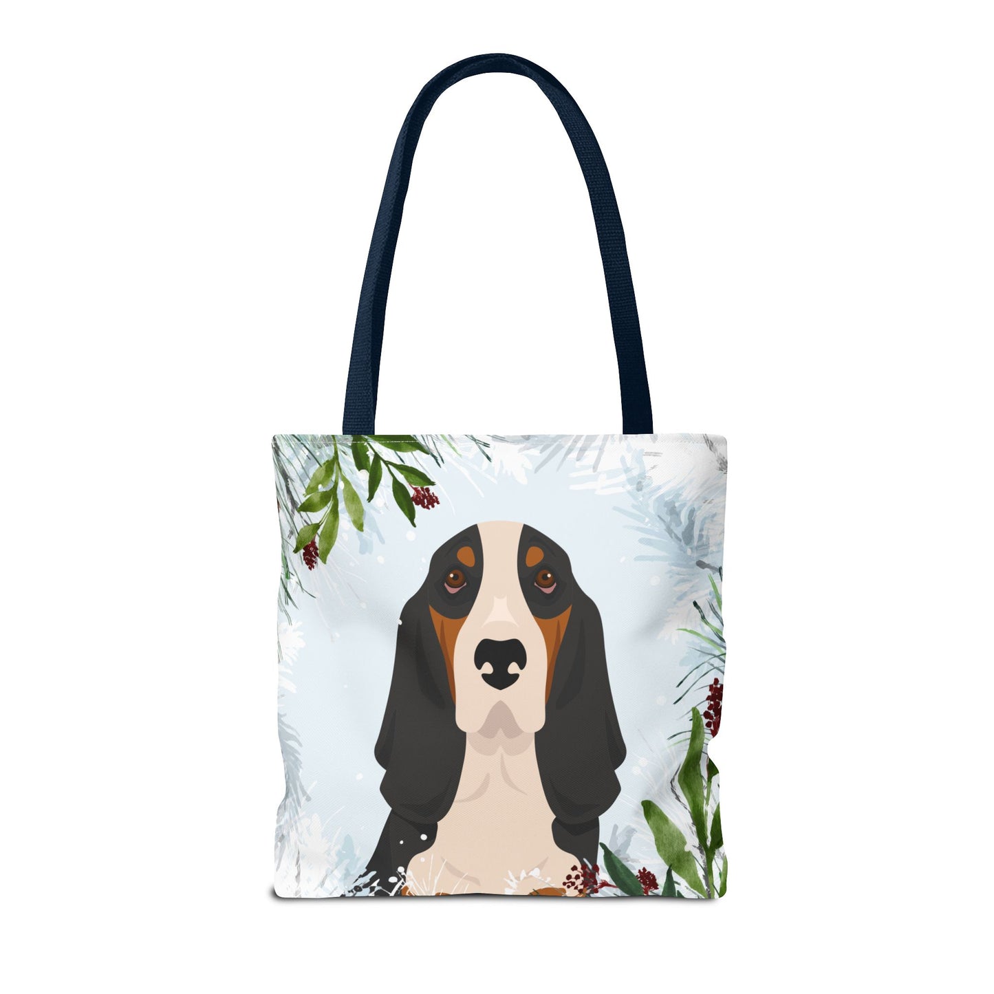 Basset Hound Dog Christmas Holiday Tote Bag 16x16