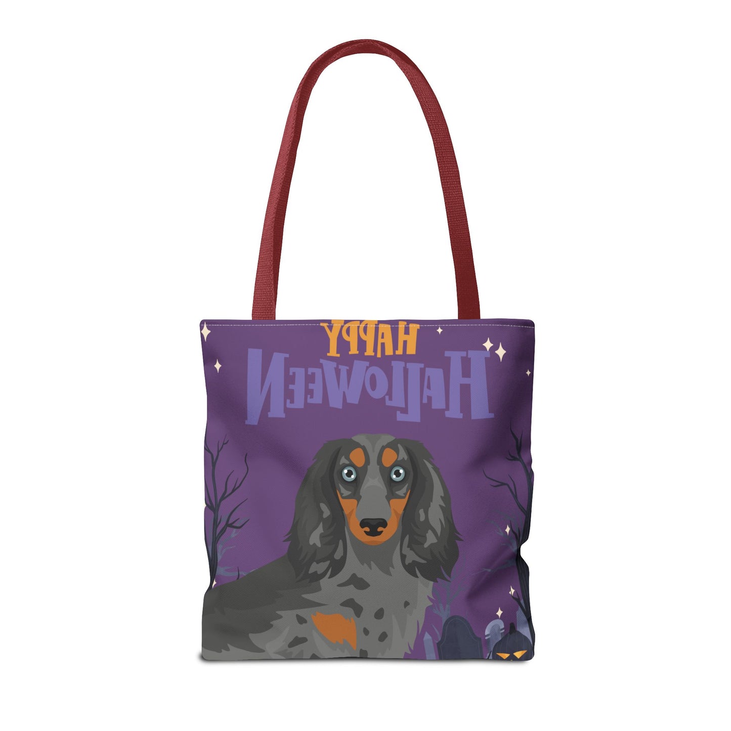 Dachshund Dog Happy Halloween Tote Bag 16x16