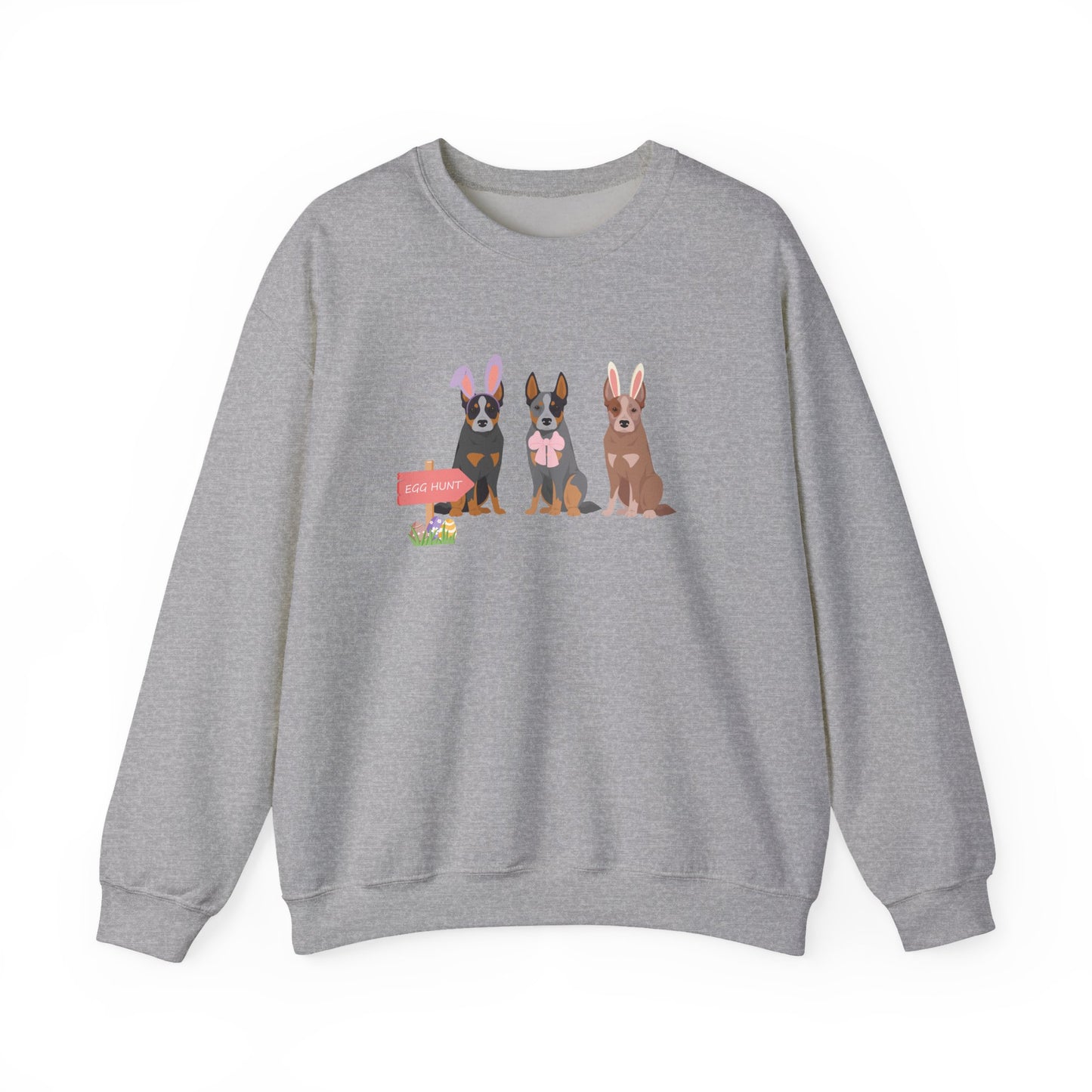 Australian Cattle Dog Dog Easter Unisex Heavy Blend Crewneck Sweatshirt, Easter, Cute Dog Mom Gift