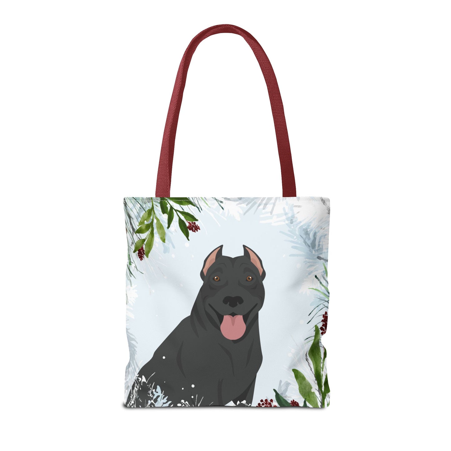 Pit Bull Dog Christmas Holiday Tote Bag 16x16