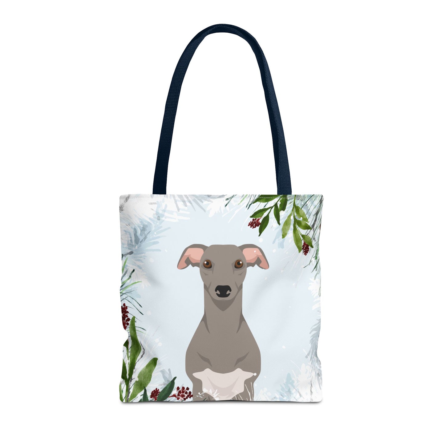 Whippet Dog Christmas Holiday Tote Bag 16x16