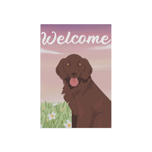 Flat Coated Retriever Dog Welcome Garden Flag