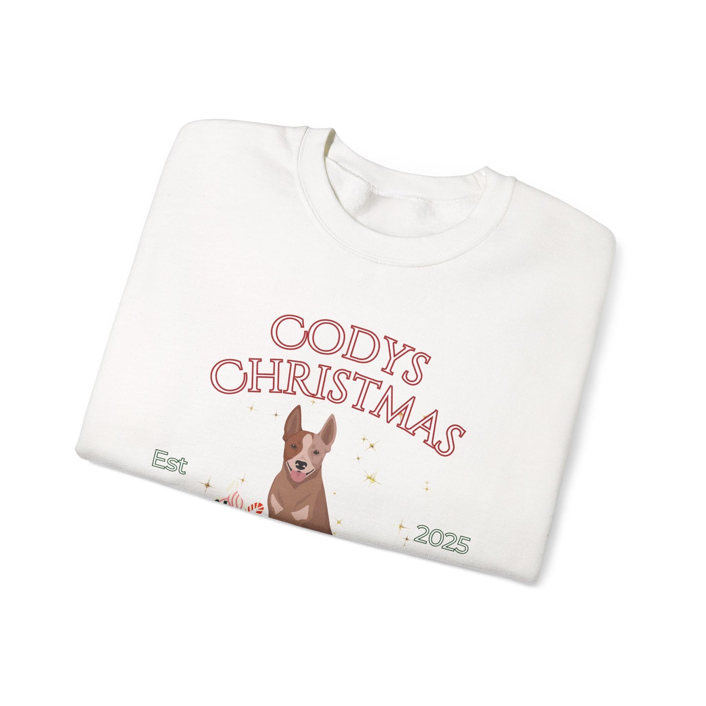 Australian Stumpy Tail Cattle Dog Dog Christmas Social Club Unisex Heavy Blend Crewneck Sweatshirt Custom Name
