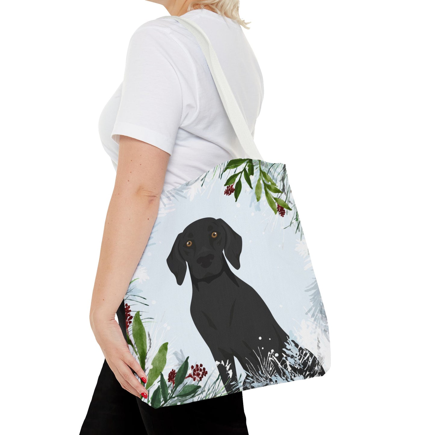 German Shorthaired Pointer Dog Christmas Holiday Tote Bag 16x16
