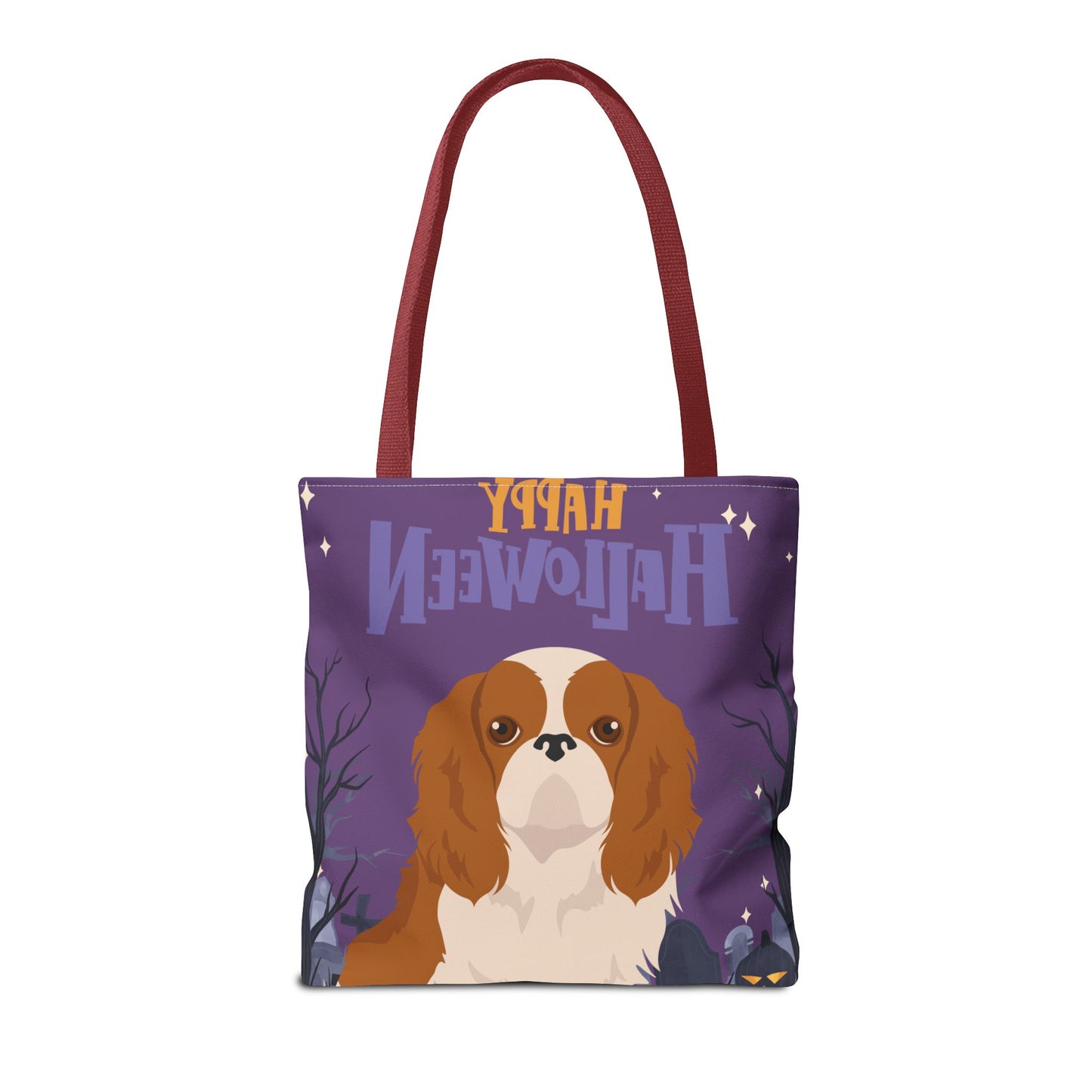 English Toy Spaniel Dog Happy Halloween Tote Bag 16x16