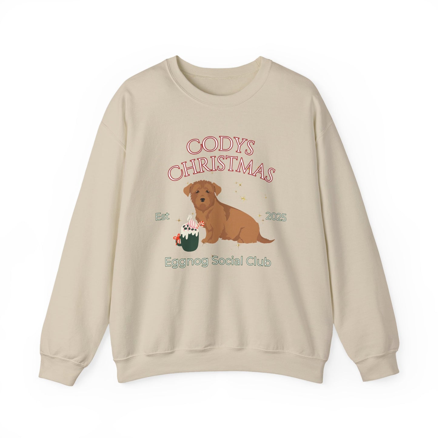 Glen Of Imaal Terrier Dog Christmas Social Club Unisex Heavy Blend Crewneck Sweatshirt Custom Name