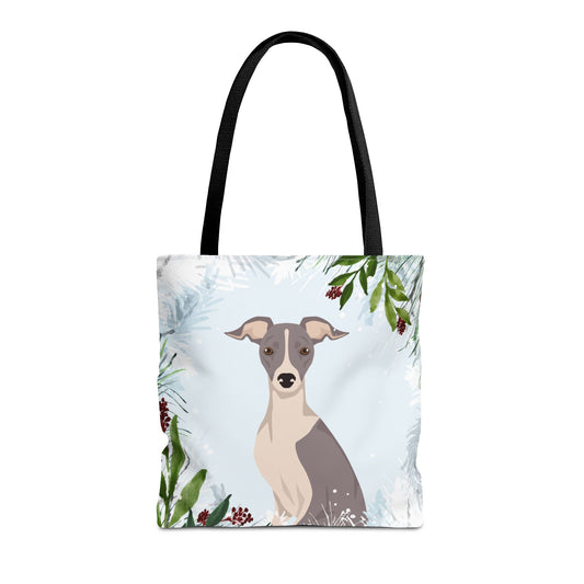 Italian Greyhound Dog Christmas Holiday Tote Bag 16x16