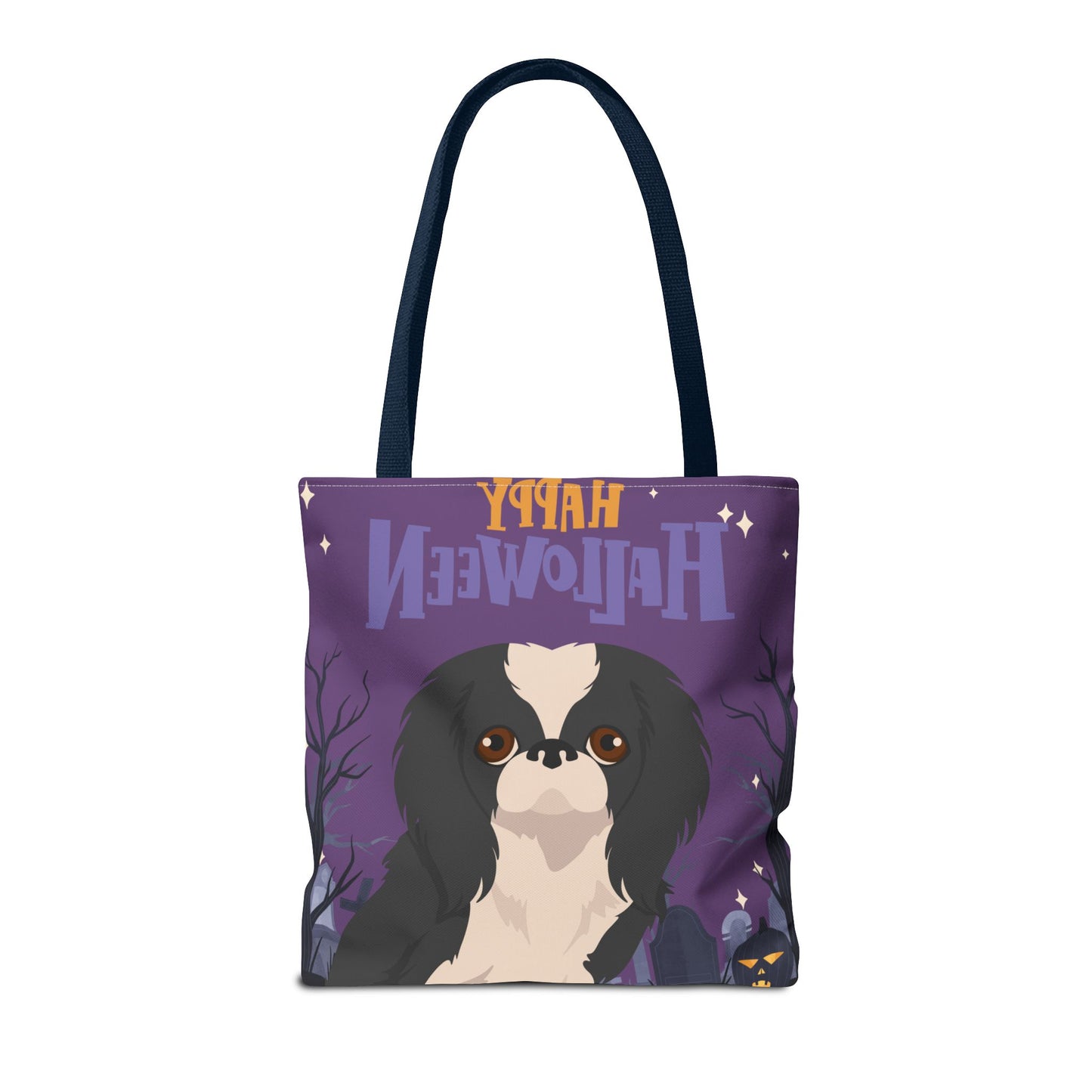 Japanese Chin Dog Happy Halloween Tote Bag 16x16