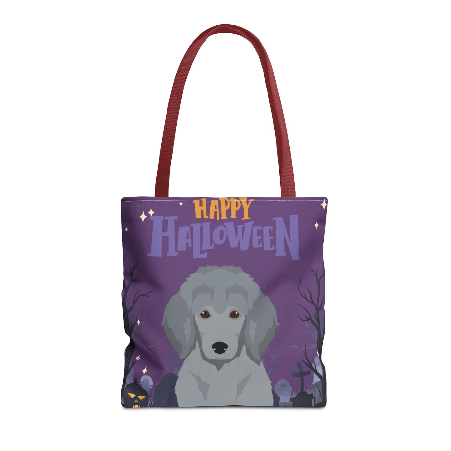 Poodle Dog Happy Halloween Tote Bag 16x16