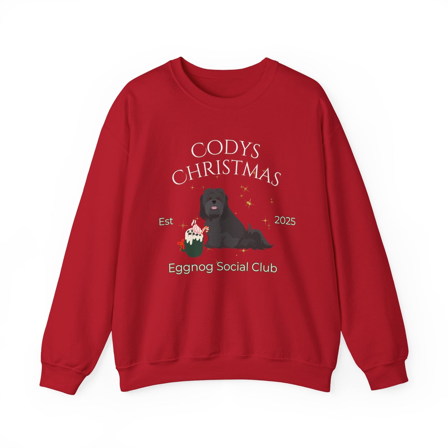Lhasa Apso Dog Christmas Social Club Unisex Heavy Blend Crewneck Sweatshirt Custom Name