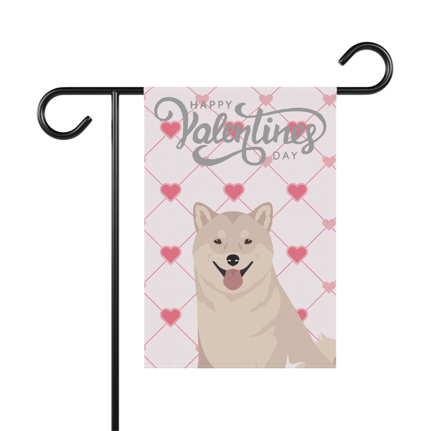 Shiba Inu Dog Valentines Day Garden Flag