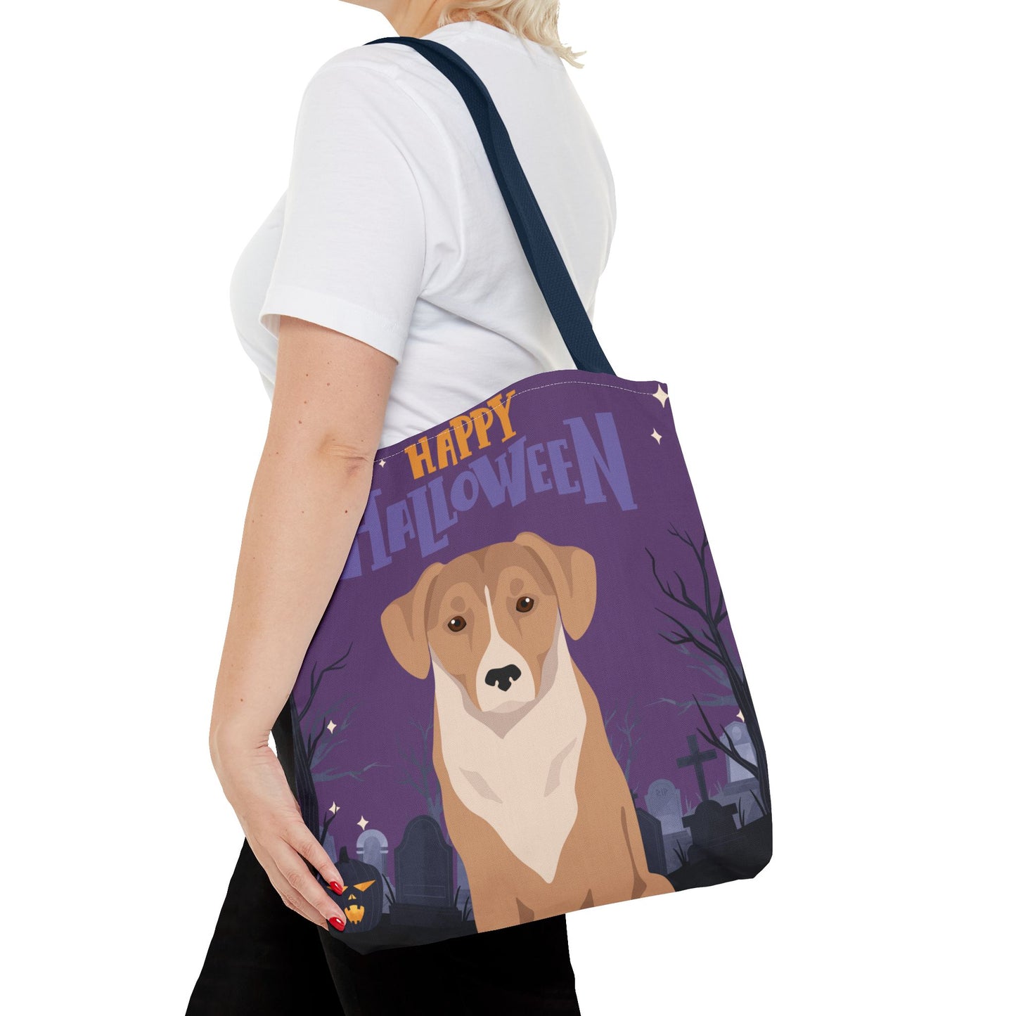 Austrian Pinscher Dog Happy Halloween Tote Bag 16x16