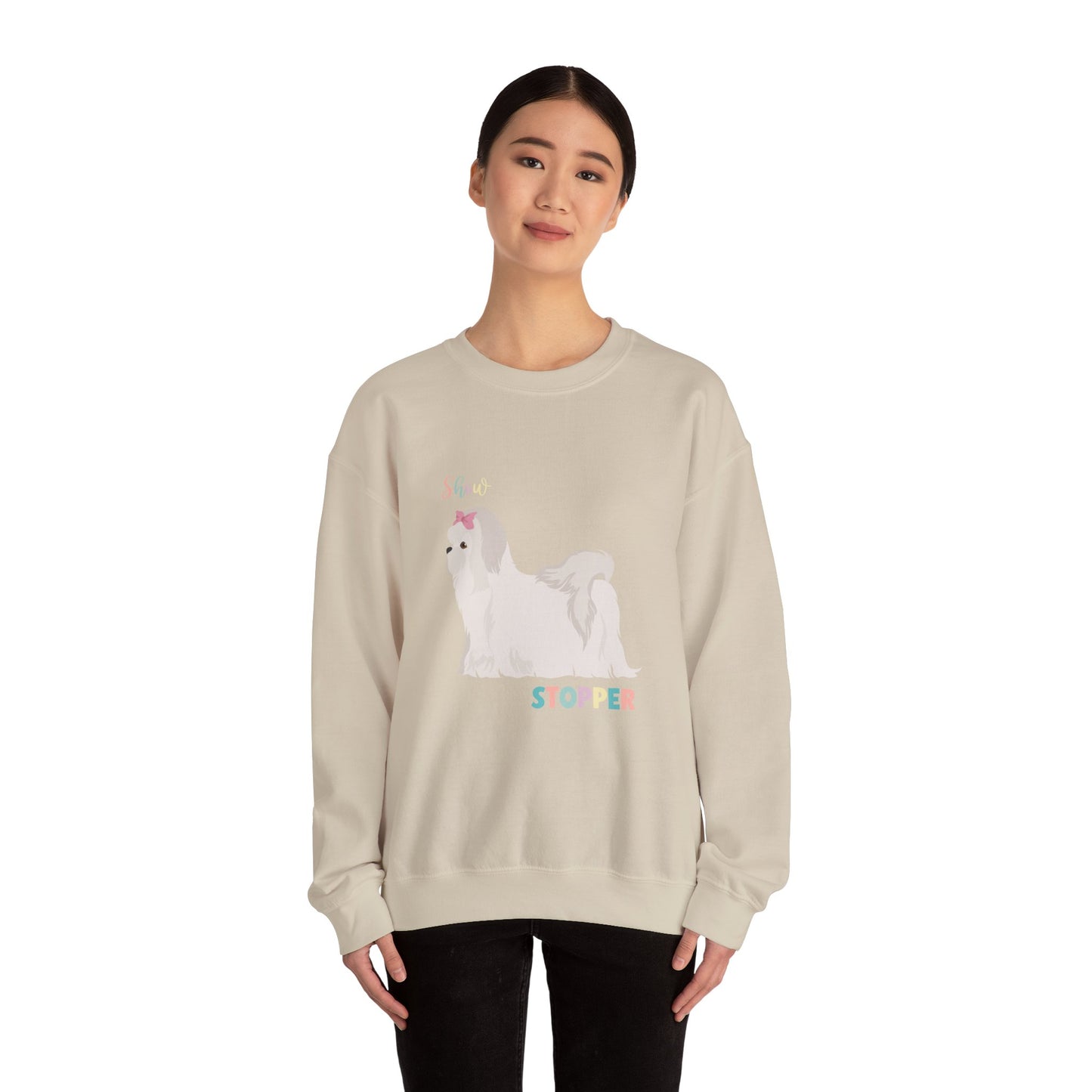 Maltese Dog Dog Unisex Heavy Blend Crewneck Sweatshirt