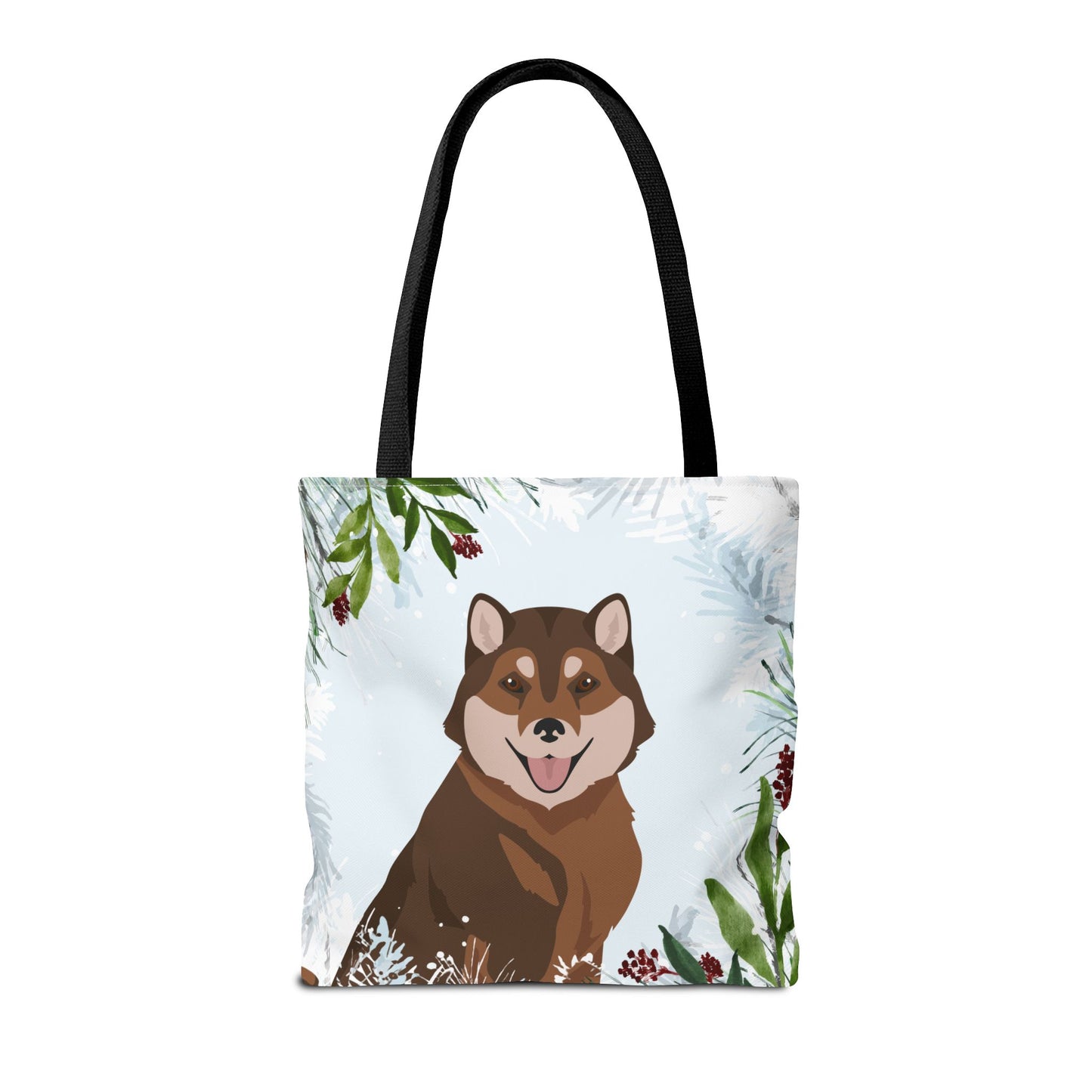 Hokkaido Dog Christmas Holiday Tote Bag 16x16