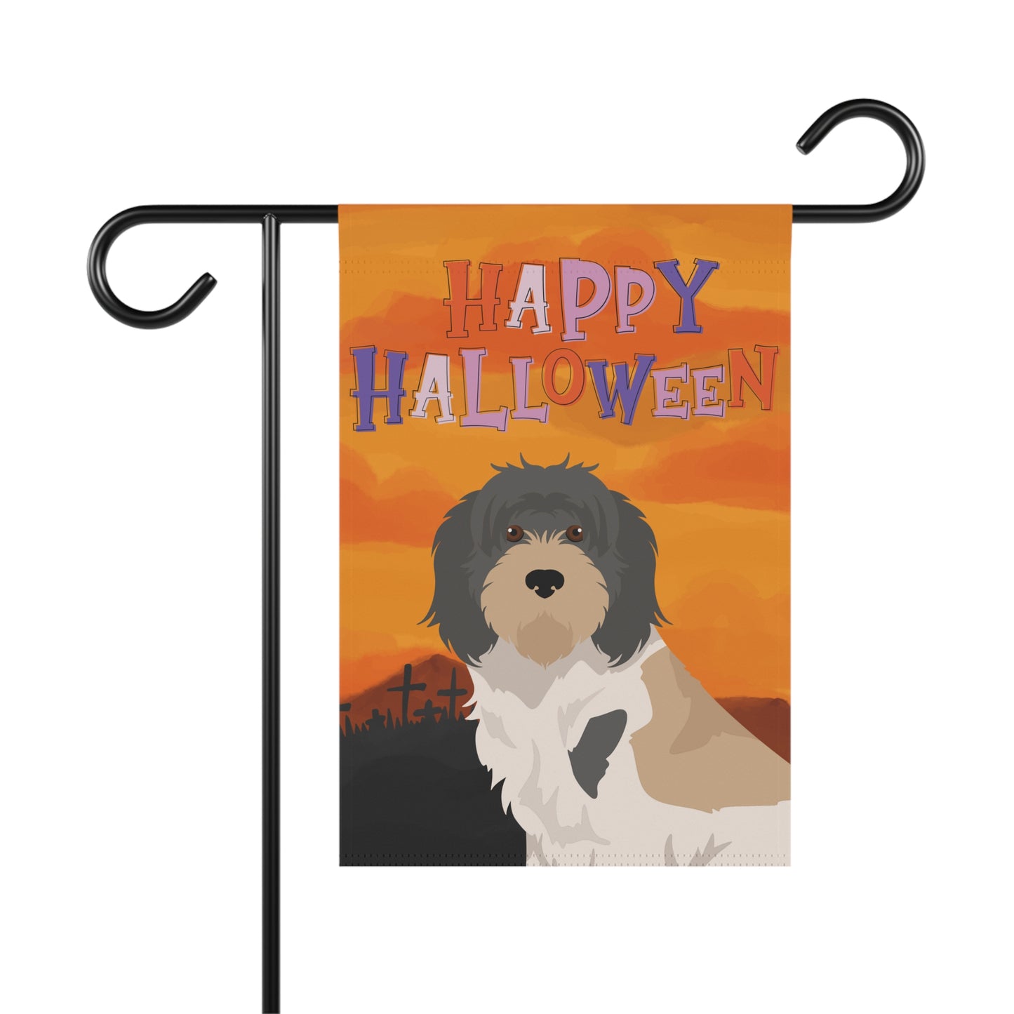 Grand Basset Griffon Vendeen Dog Halloween Garden Flag