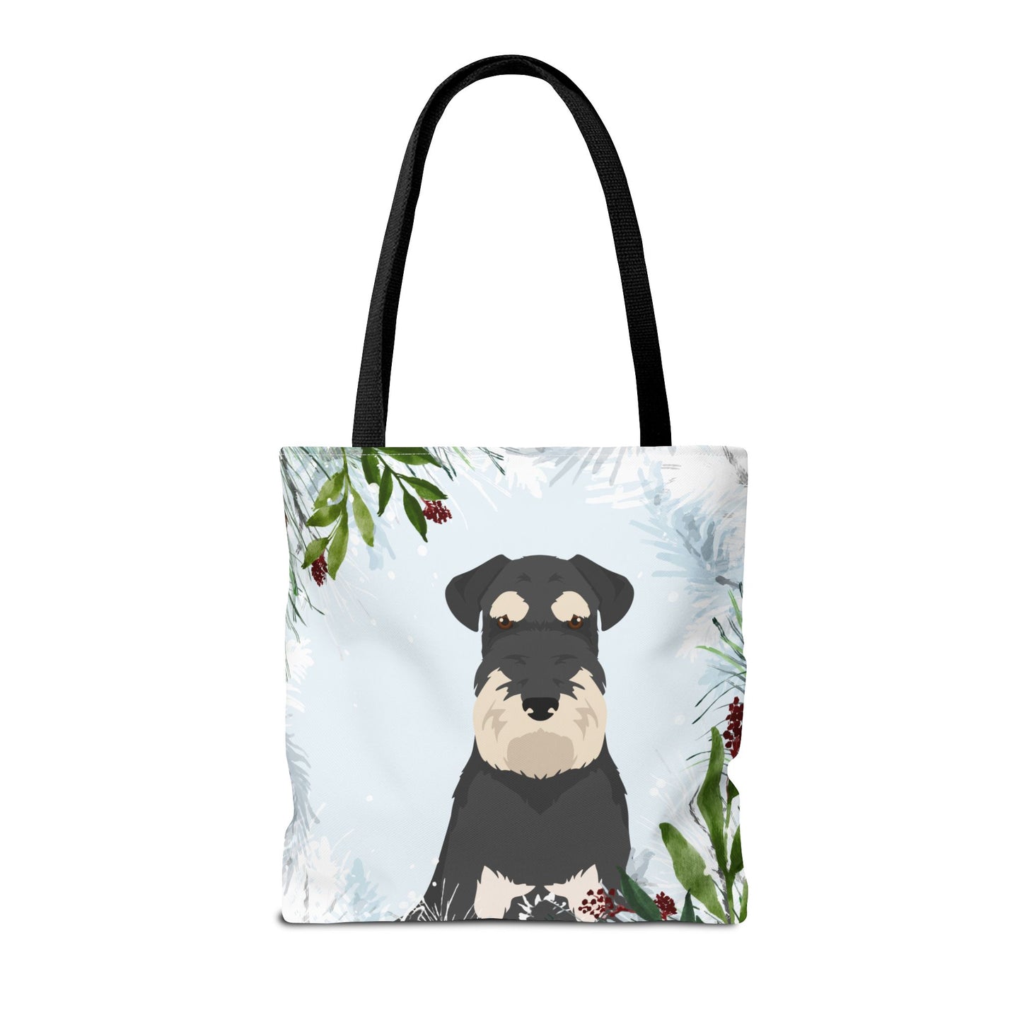 Schnauzer Dog Christmas Holiday Tote Bag 16x16