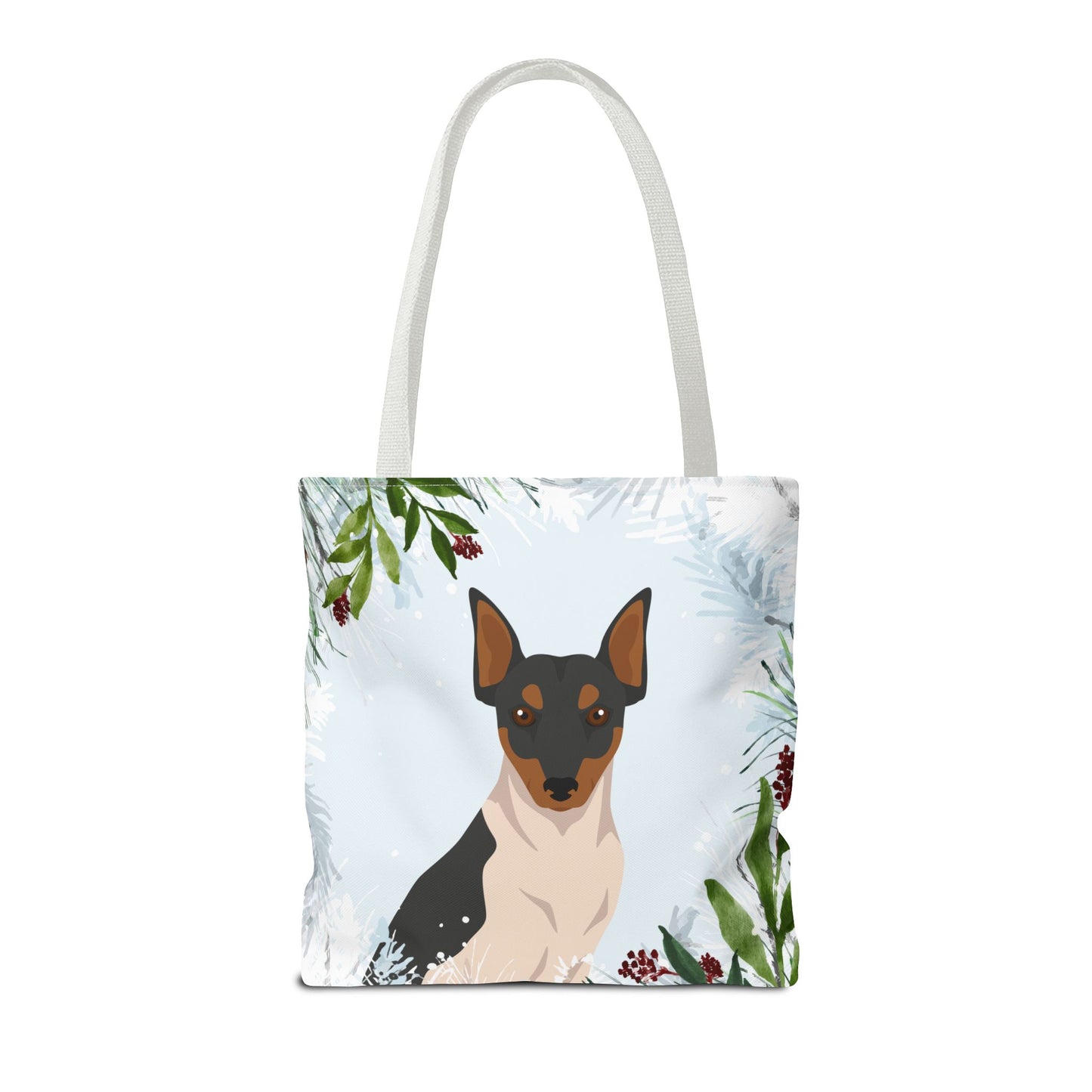 Brazillian Terrier Dog Christmas Holiday Tote Bag 16x16