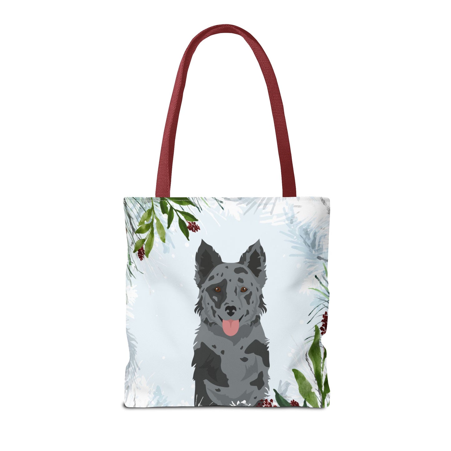 Mudi Dog Christmas Holiday Tote Bag 16x16
