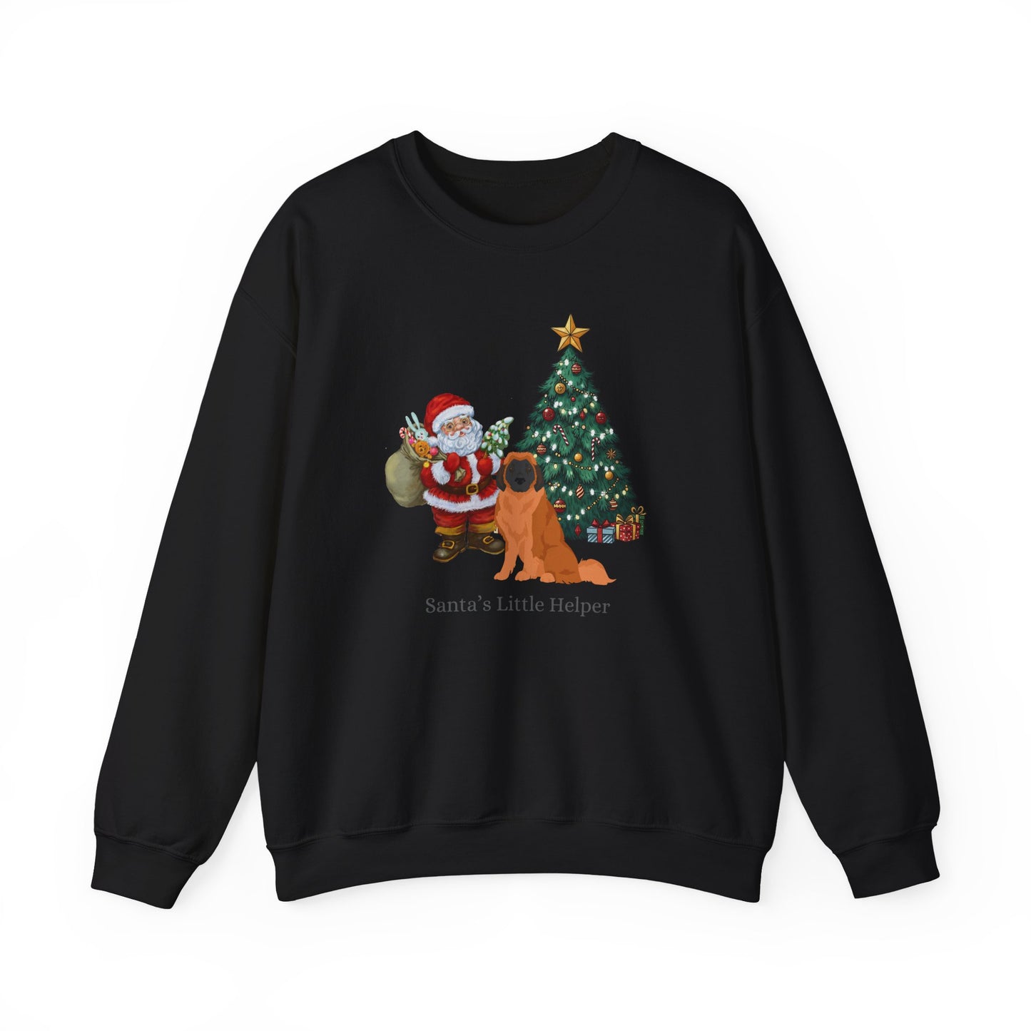 Leonberger Dog Santa's Little Helper Unisex Heavy Blend Crewneck Sweatshirt