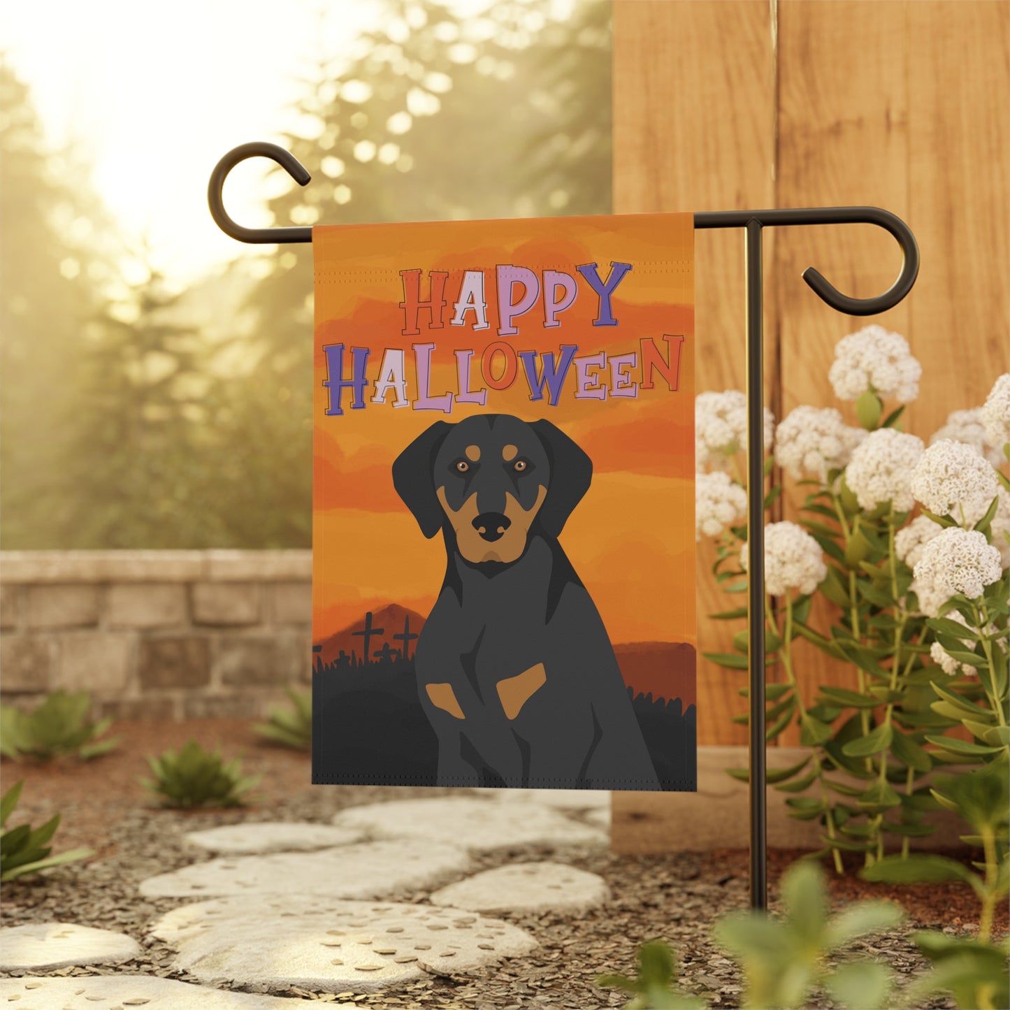 Transylvanian Hound Dog Halloween Garden Flag