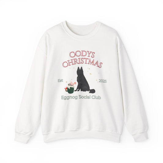 Belgian Sheepdog Dog Christmas Social Club Unisex Heavy Blend Crewneck Sweatshirt Custom Name