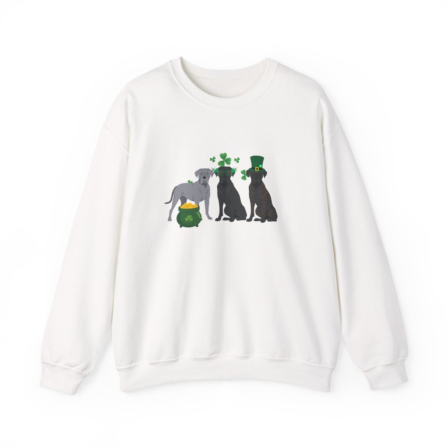 Cane Corso Dog St Patricks Day Unisex Heavy Blend Crewneck Sweatshirt, St Pattys day, Cute Dog Mom Gift
