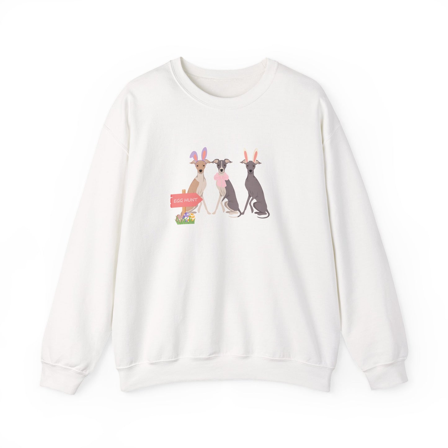 Italian Greyhound Dog Easter Unisex Heavy Blend Crewneck Sweatshirt, easter, Cute Dog Mom Gift