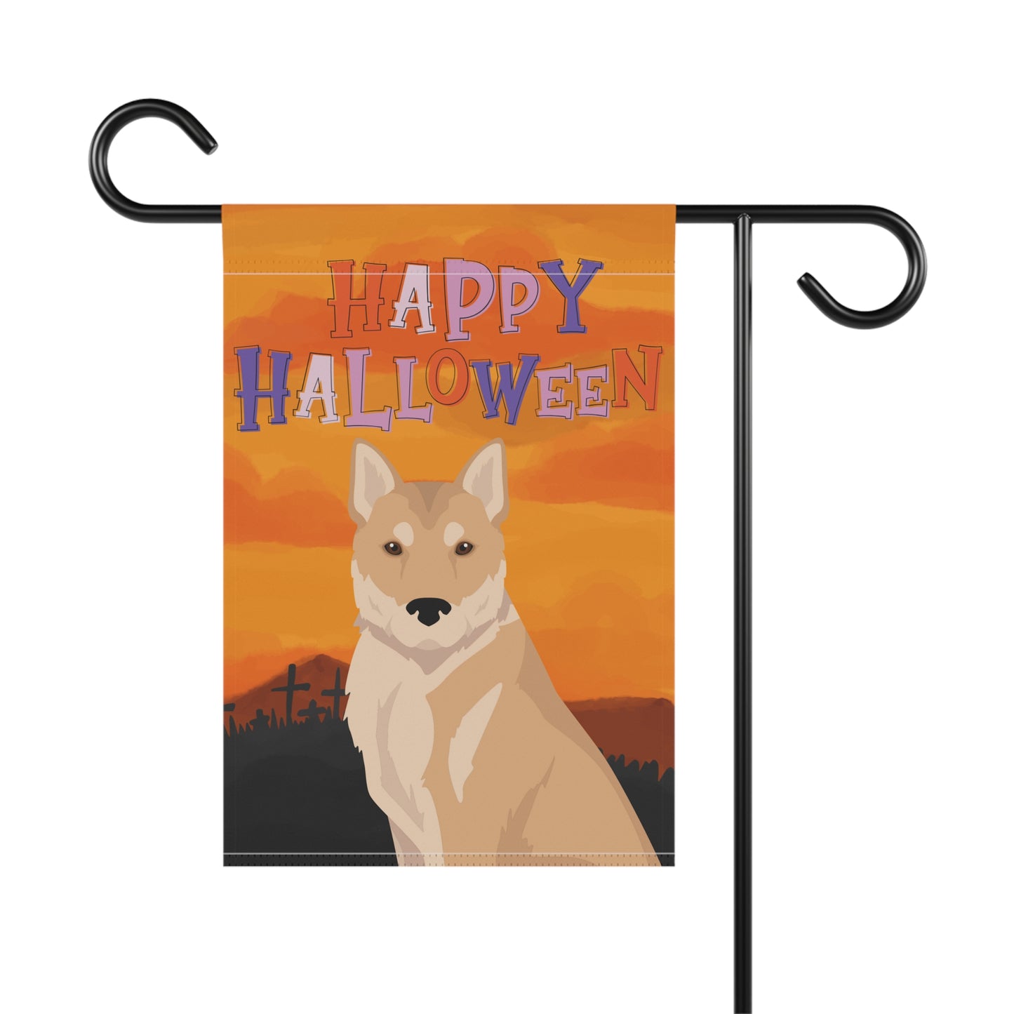 Korean Jindo Dog Halloween Garden Flag