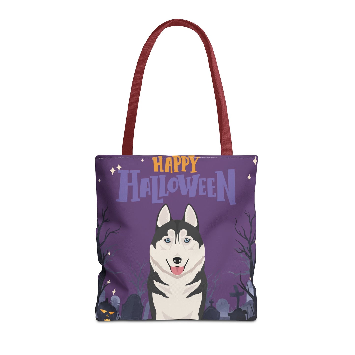 Siberian Husky Dog Happy Halloween Tote Bag 16x16